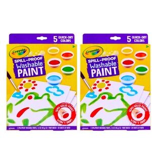 2-Pack Crayola Washable Kids’ Paint 5 Color Set – Arts & Crafts